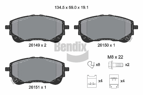 Brake Pad Set, disc brake (BPD2477)