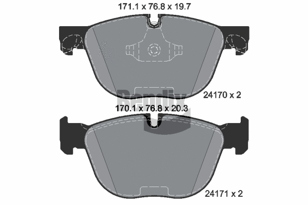 Brake Pad Set, disc brake (BPD1240)