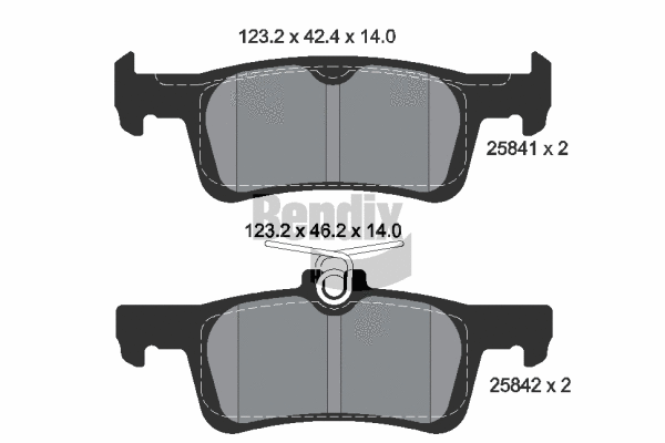 Brake Pad Set, disc brake (BPD1596)