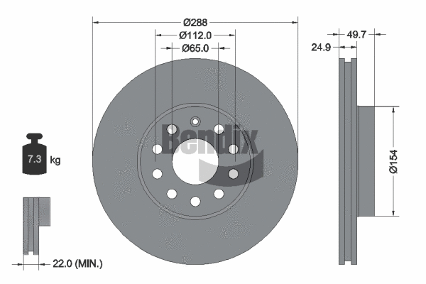 Brake Disc (BDS1015HC)