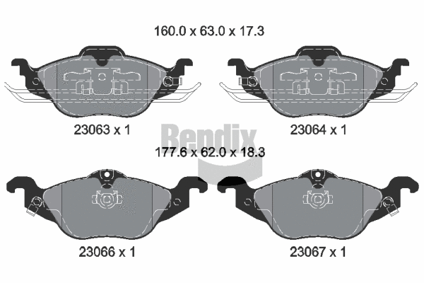 Brake Pad Set, disc brake (BPD1129)