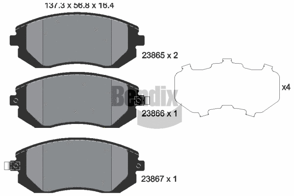 Brake Pad Set, disc brake (BPD1278)