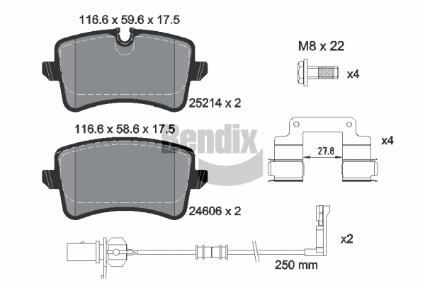 Brake Pad Set, disc brake (BPD1606)