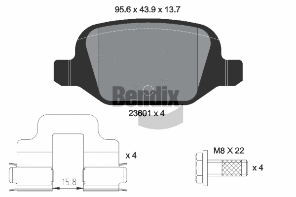 Brake Pad Set, disc brake (BPD1226)