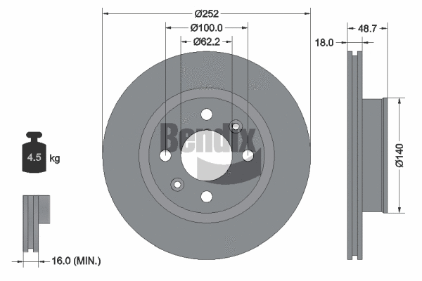 Brake Disc (BDS1400)