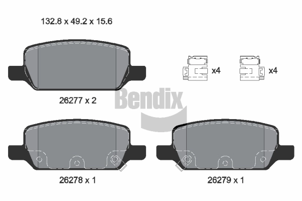 Brake Pad Set, disc brake (BPD1645)