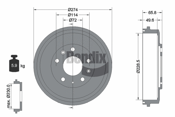 Brake Drum (BDM1172)