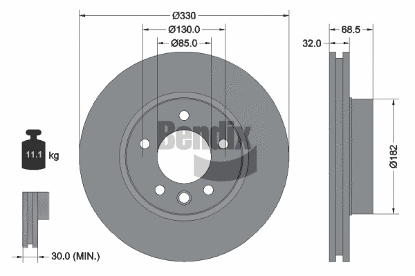 Brake Disc (BDS1545RHC)