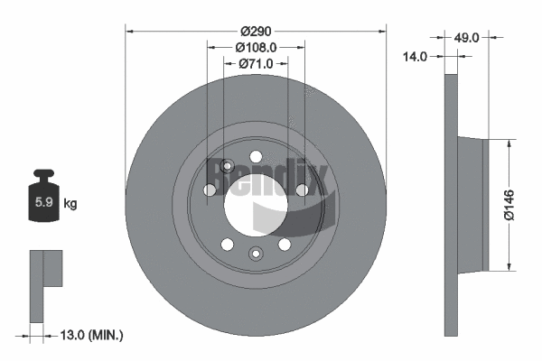 Brake Disc (BDS1116)