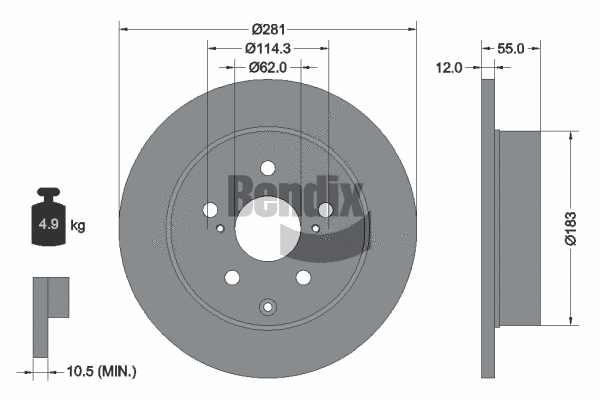 Brake Disc (BDS1333)