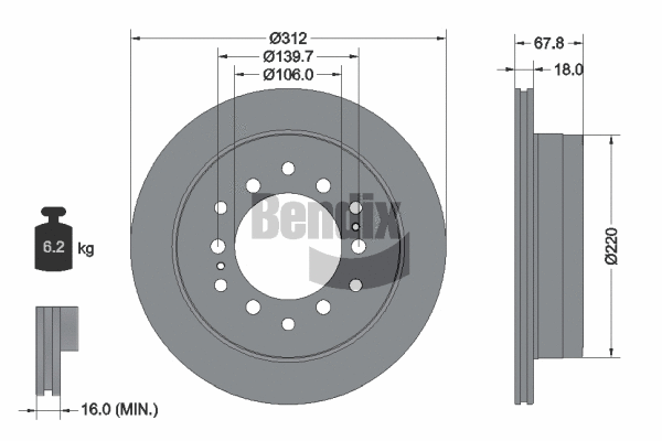 Brake Disc (BDS1289)