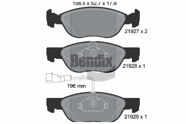 Brake Pad Set, disc brake (BPD1160)