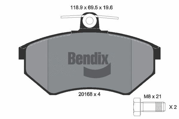 Brake Pad Set, disc brake (BPD1284)