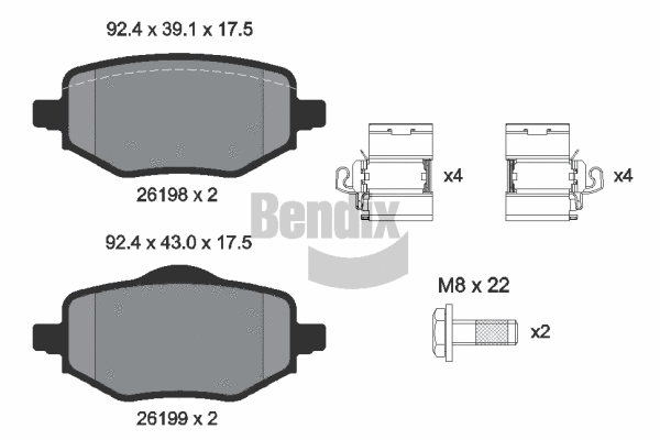 Brake Pad Set, disc brake (BPD1653)
