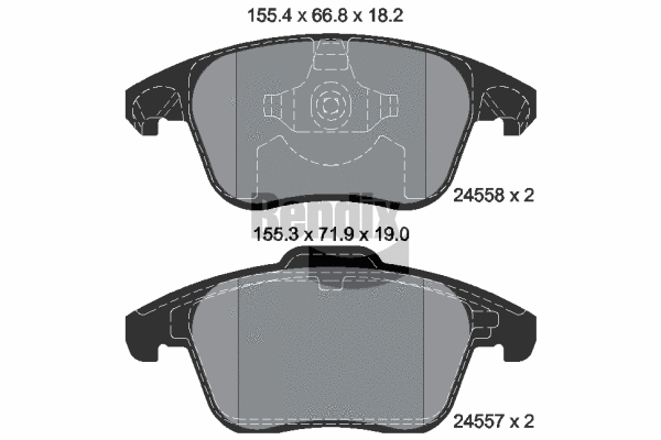 Brake Pad Set, disc brake (BPD1393)