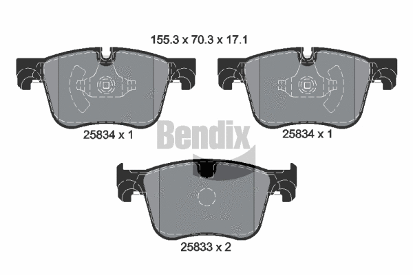 Brake Pad Set, disc brake (BPD1399)