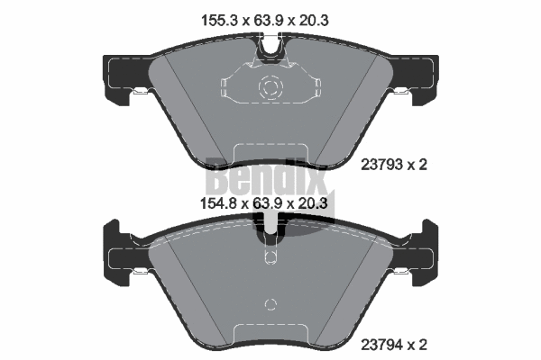 Brake Pad Set, disc brake (BPD1263)