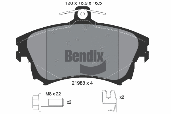 Brake Pad Set, disc brake (BPD1619)