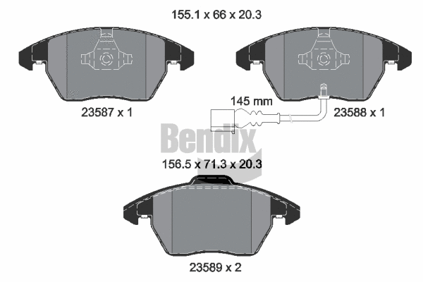 Brake Pad Set, disc brake (BPD1014)