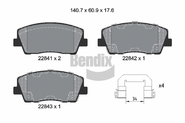 Brake Pad Set, disc brake (BPD2459)