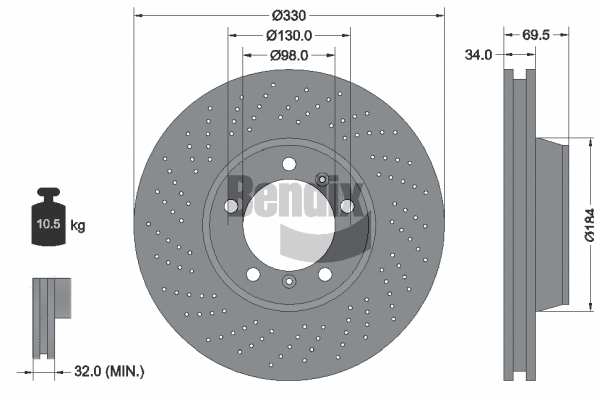 Brake Disc (BDS2120LHC)