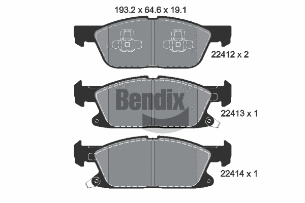 Brake Pad Set, disc brake (BPD1411)