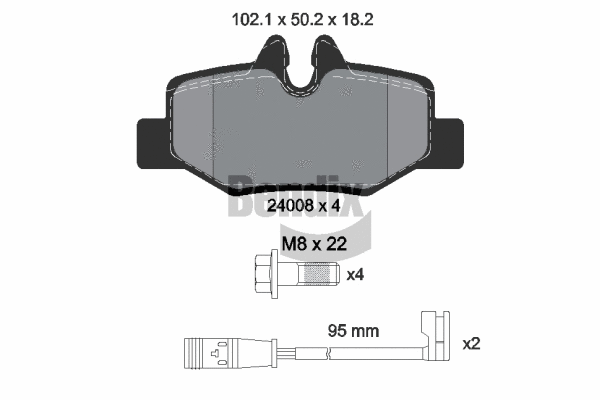 Brake Pad Set, disc brake (BPD1089)