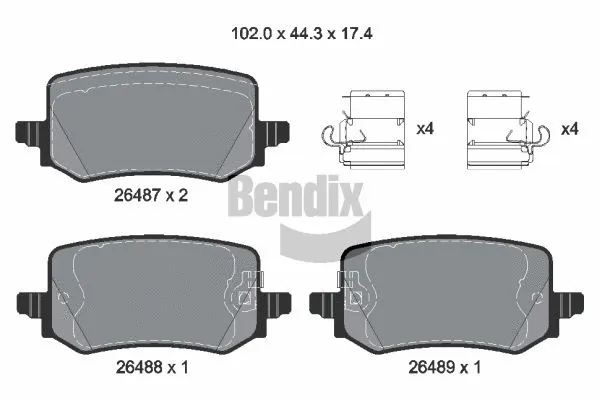 Brake Pad Set, disc brake (BPD2377)