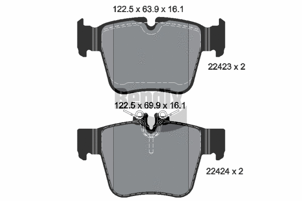 Brake Pad Set, disc brake (BPD1507)