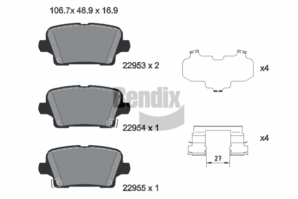 Brake Pad Set, disc brake (BPD2445)