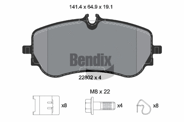 Brake Pad Set, disc brake (BPD1630)