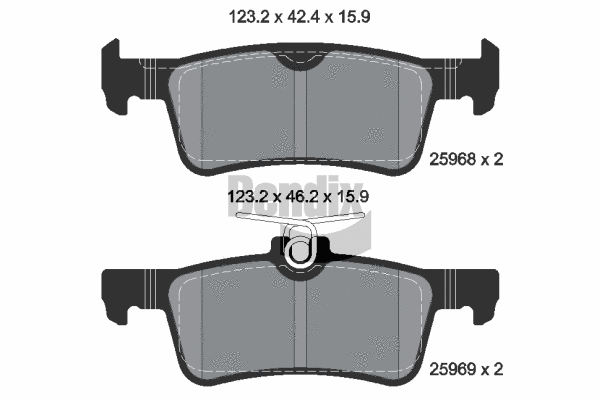 Brake Pad Set, disc brake (BPD1233)