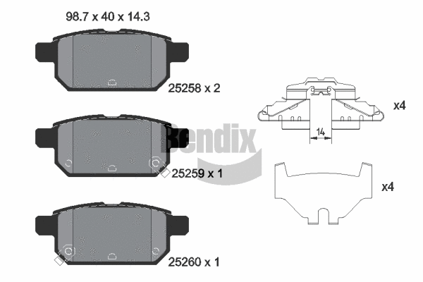 Brake Pad Set, disc brake (BPD2240)