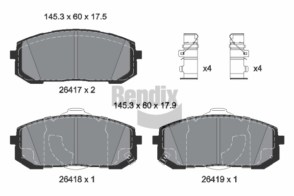 Brake Pad Set, disc brake (BPD2566)