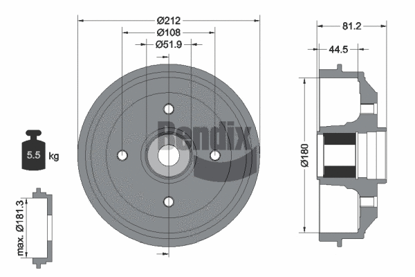 Brake Drum (BDM1133)