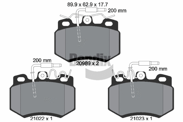 Brake Pad Set, disc brake (BPD1384)