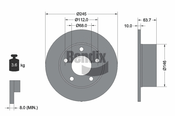 Brake Disc (BDS1068)