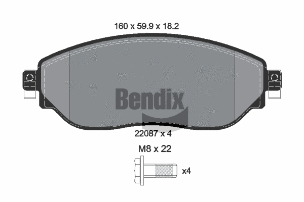 Brake Pad Set, disc brake (BPD1046)