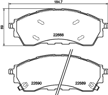 Brake Pad Set, disc brake (BPD2594)