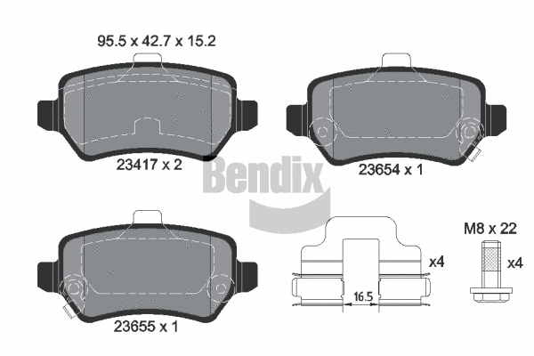 Brake Pad Set, disc brake (BPD1057)