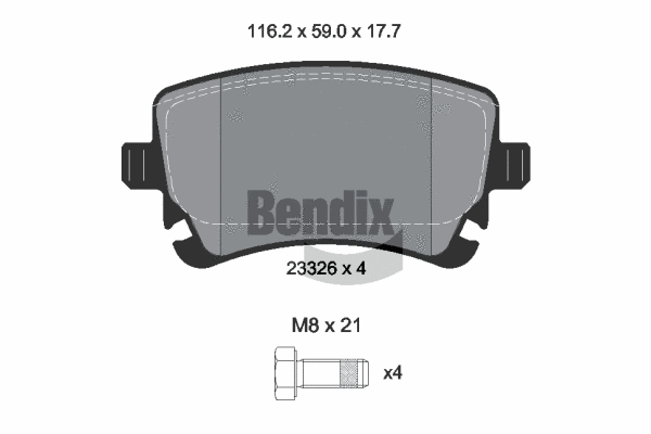 Brake Pad Set, disc brake (BPD1622)