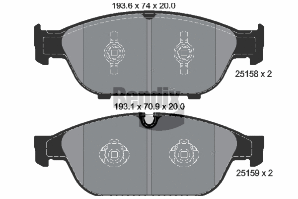 Brake Pad Set, disc brake (BPD1497)