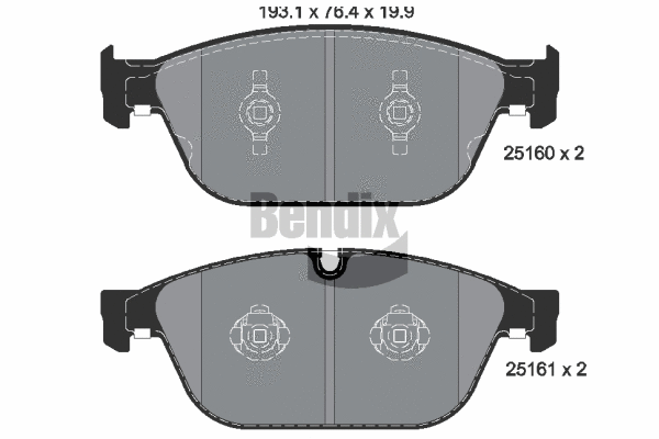 Brake Pad Set, disc brake (BPD1545)