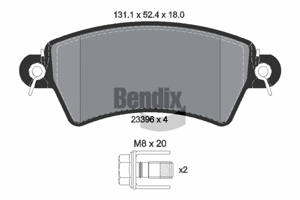 Brake Pad Set, disc brake (BPD1515)