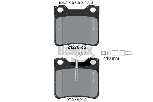 Brake Pad Set, disc brake (BPD1414)