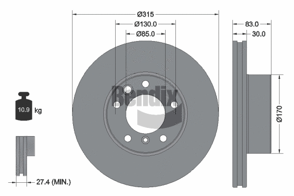 Brake Disc (BDS1596HC)