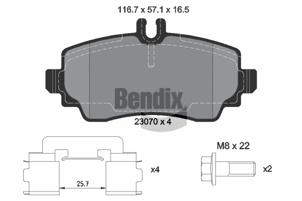 Brake Pad Set, disc brake (BPD1300)