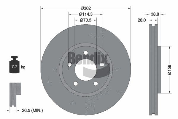 Brake Disc (BDS1886)