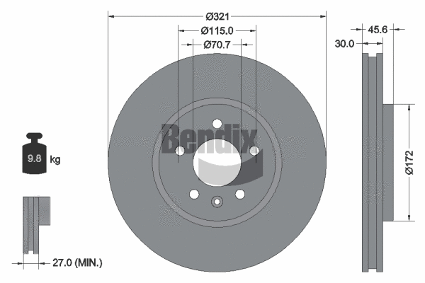 Brake Disc (BDS1299HC)