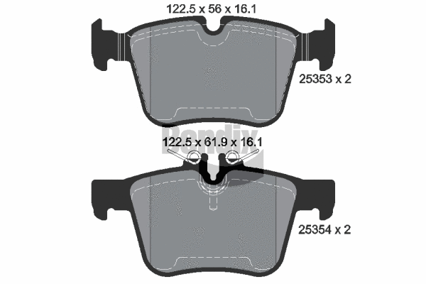 Brake Pad Set, disc brake (BPD1132)
